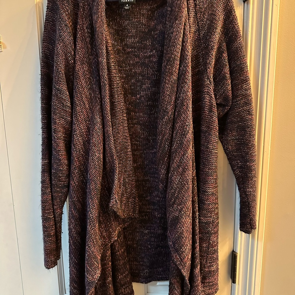 Torrid Purple Open Front Cardigan